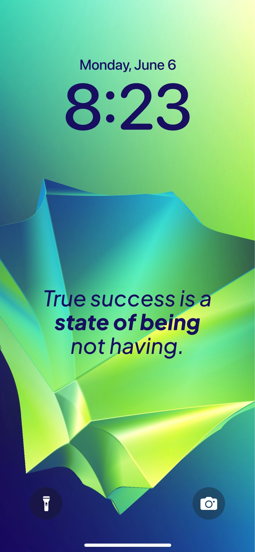 True success is a state of being, not having